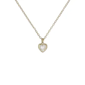 Hannela Crystal Heart Pendant Gold