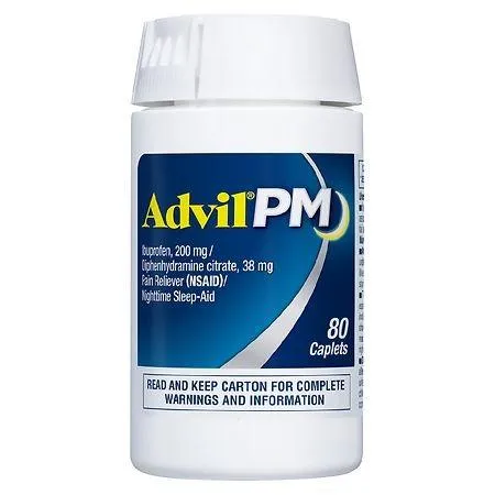 Advil PM Liqui-Gels Pain Reliever/Nighttime Sleep Aid Liquid Filled Capsules Ibuprofen - 80 ct.