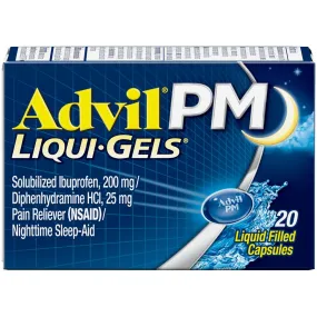 Advil PM Pain Reliever and Nighttime Sleep Aid Liqui-Gels - 20 Count