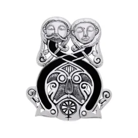 An upstanding impression to last ~ Viking Borre Courtship Sterling Silver Pendant TPD1138