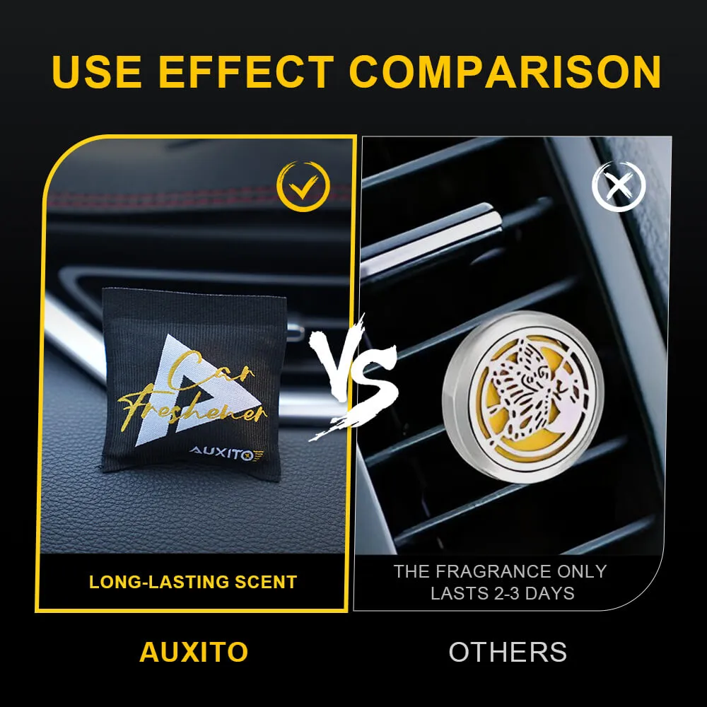 AUXITO Car Air Freshener Vent Clip - Provides Lasting Scent for Auto or Home, Sandalwood Bergamot Lemon Sachet Bags (1pc)