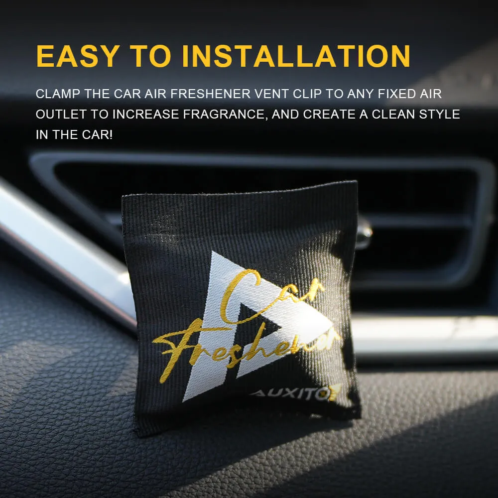 AUXITO Car Air Freshener Vent Clip - Provides Lasting Scent for Auto or Home, Sandalwood Bergamot Lemon Sachet Bags (1pc)