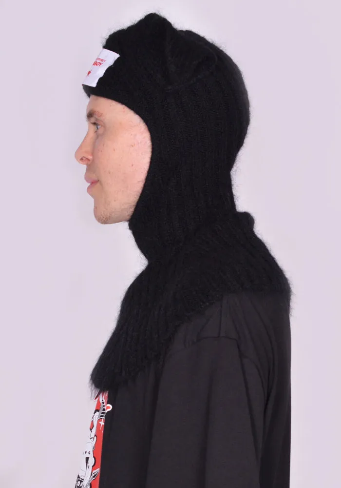 CHARLES JEFFREY LOVERBOY 31130501 UNISEX KNITTED EARS BALACLAVA BLACK