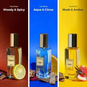 Chokore Perfume Combo Pack of 3 Only For Men (Zephyr, Closer, & One Desire) | 3 x 20 ml