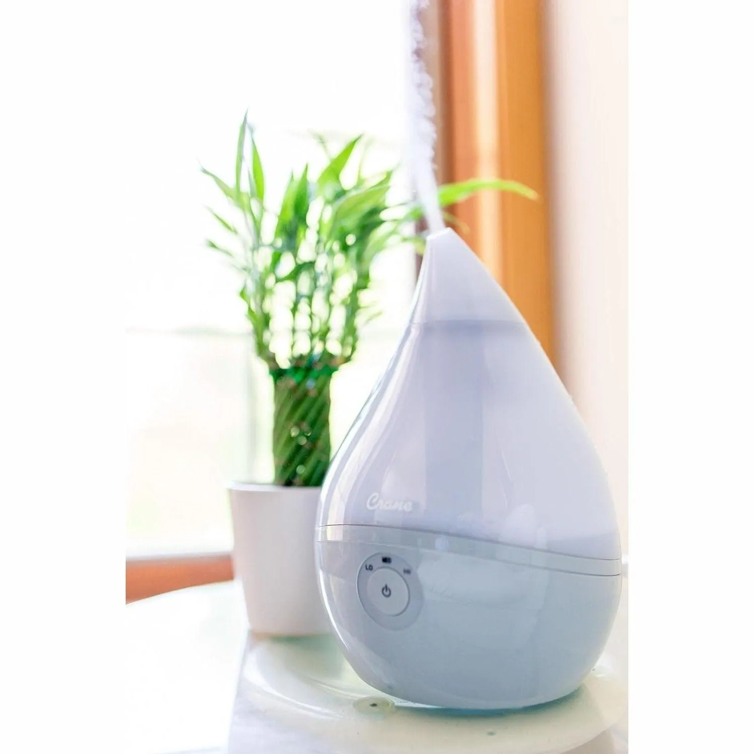 Crane Droplet Ultrasonic Cool Mist Humidifier Grey - 0.5 Gallon