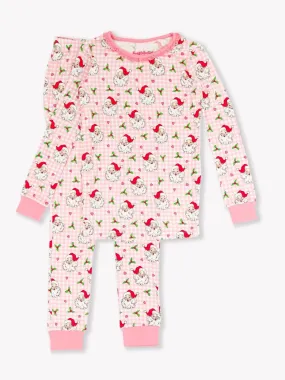 Dear Santa Ruffle Long Sleeve Pajama Set