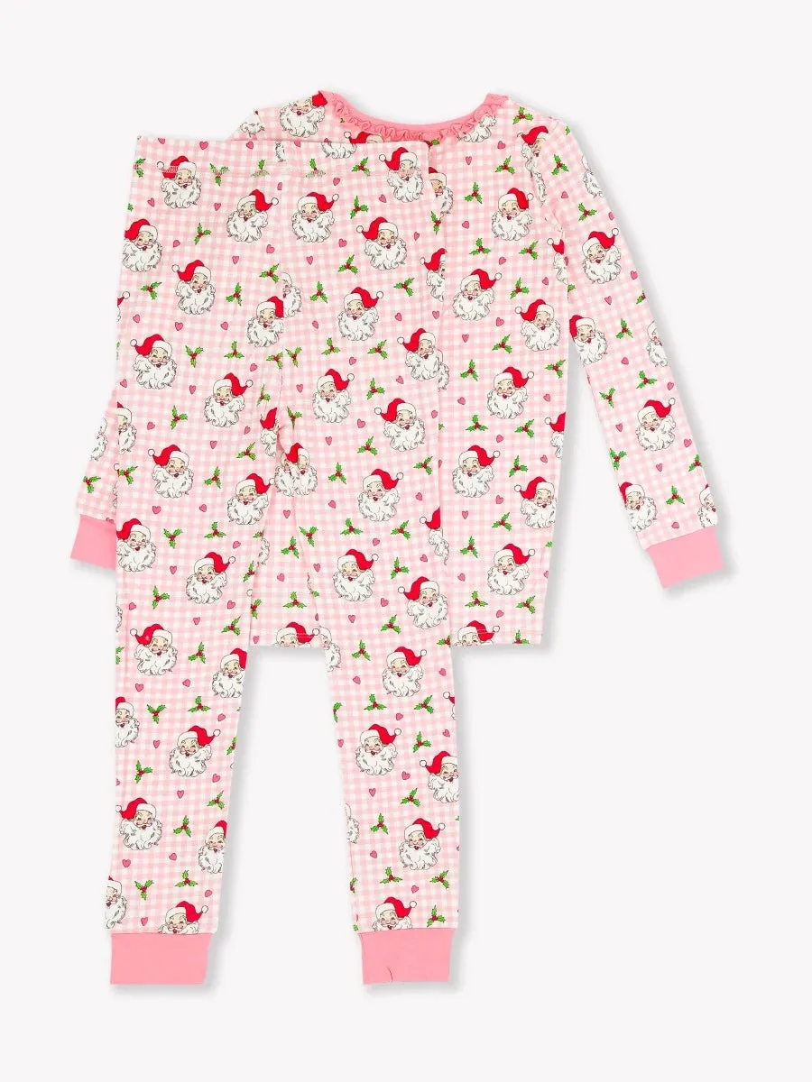 Dear Santa Ruffle Long Sleeve Pajama Set