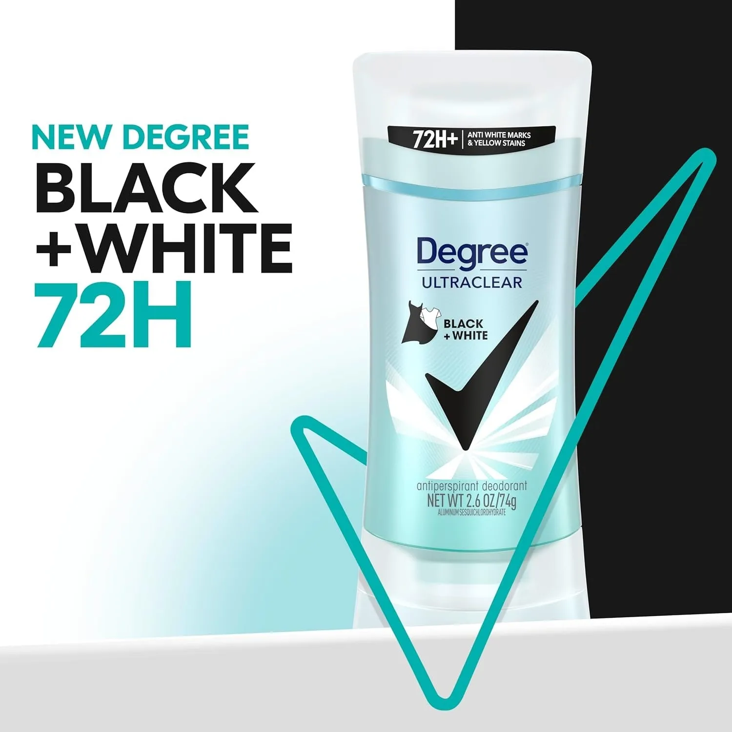 Degree UltraClear Antiperspirant Deodorant Black   White Stick - Women