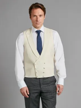 Double Breasted Wool Vest - Cream