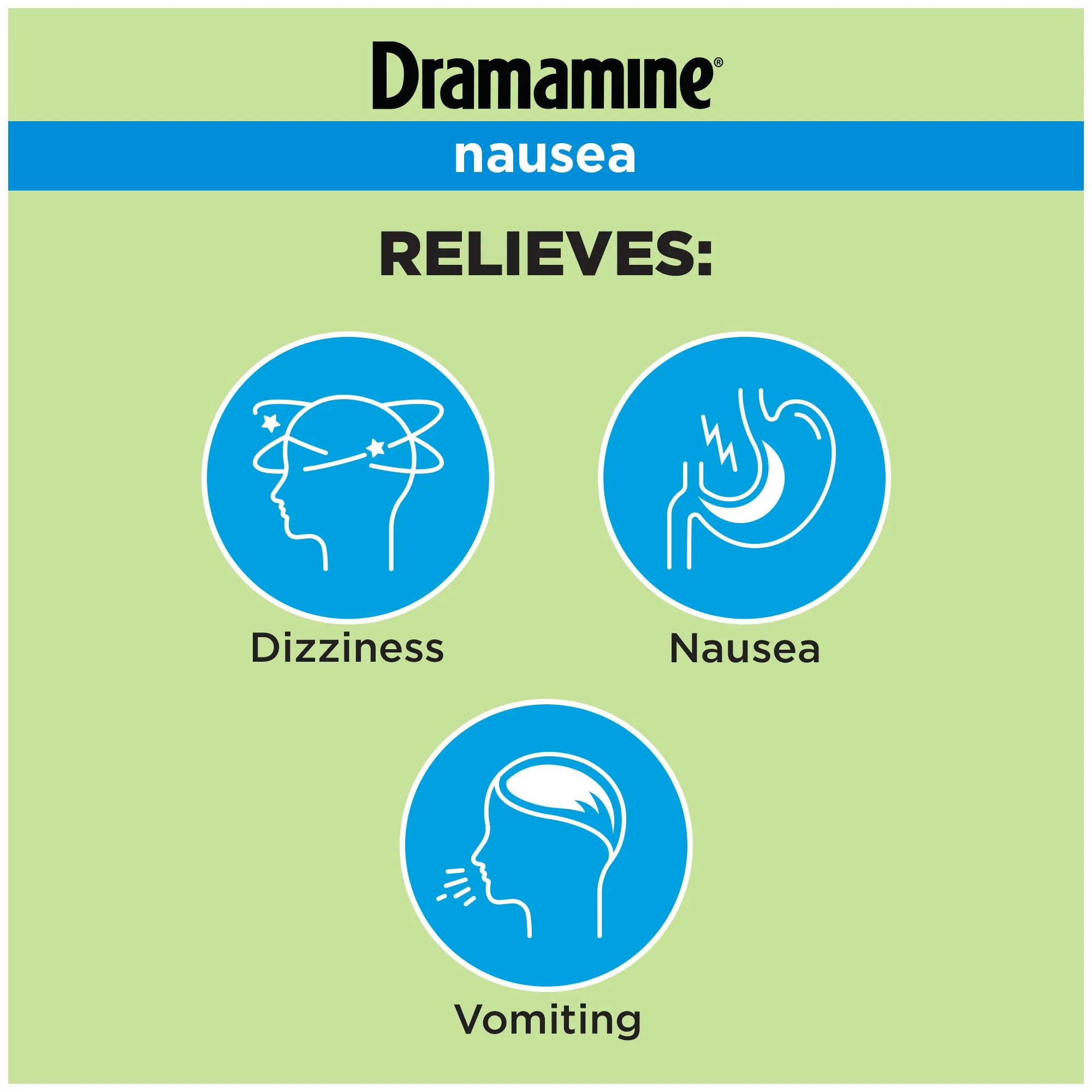 Dramamine Long Lasting Formula Nausea Relief Tablets - 10 Ct