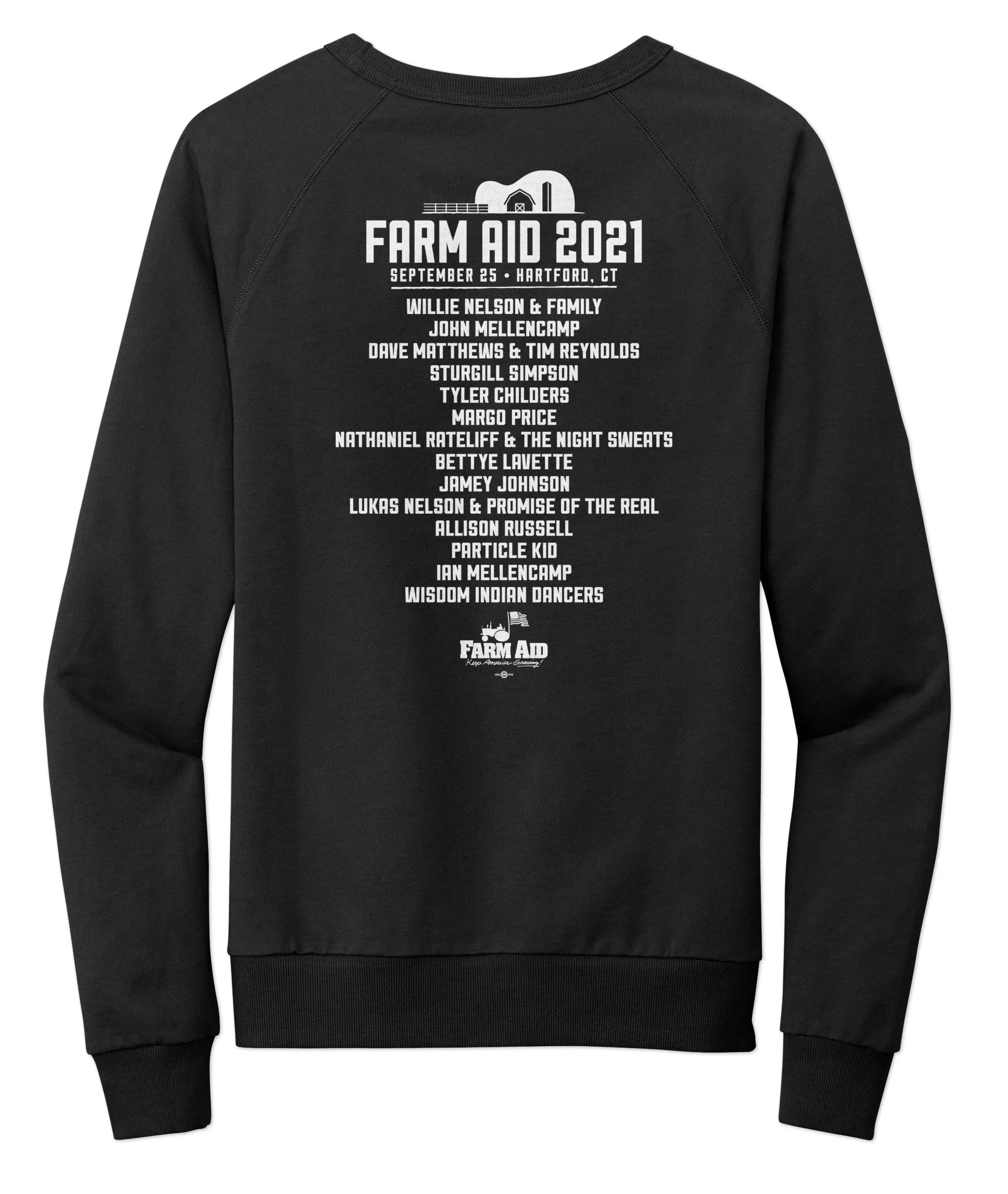 Farm Aid 2021 Crew Neck Sweatshirt- Black