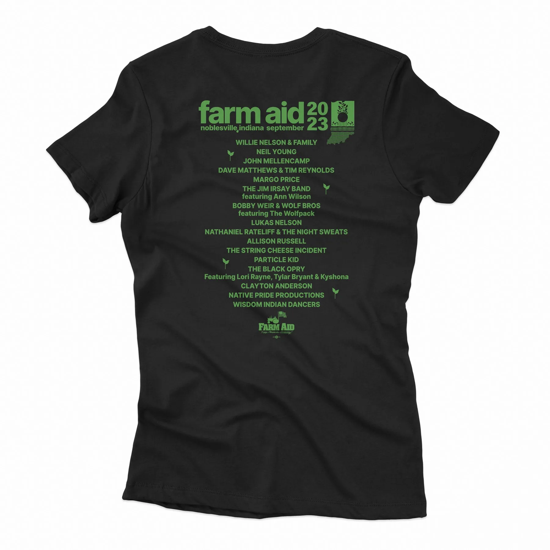 Farm Aid 2023 Women's Festival Logo Tee – Black