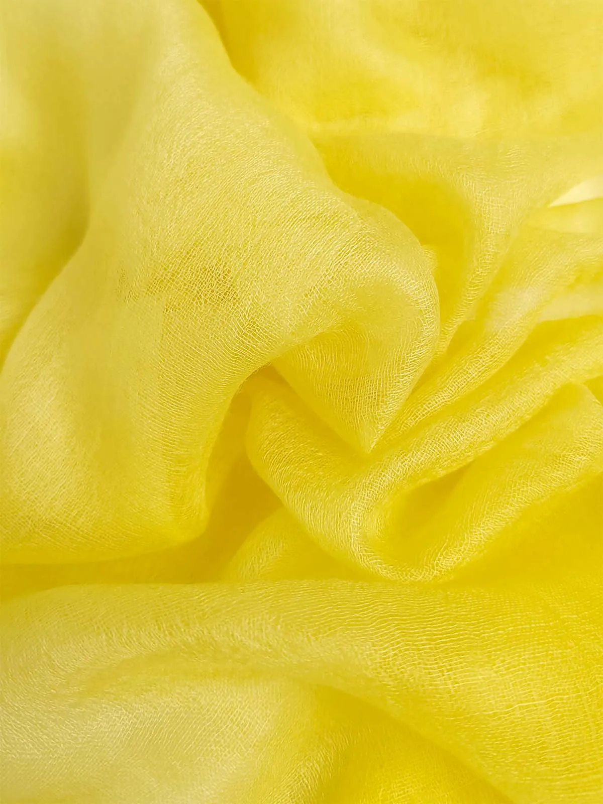 Featherlight Lemon Cashmere Scarf