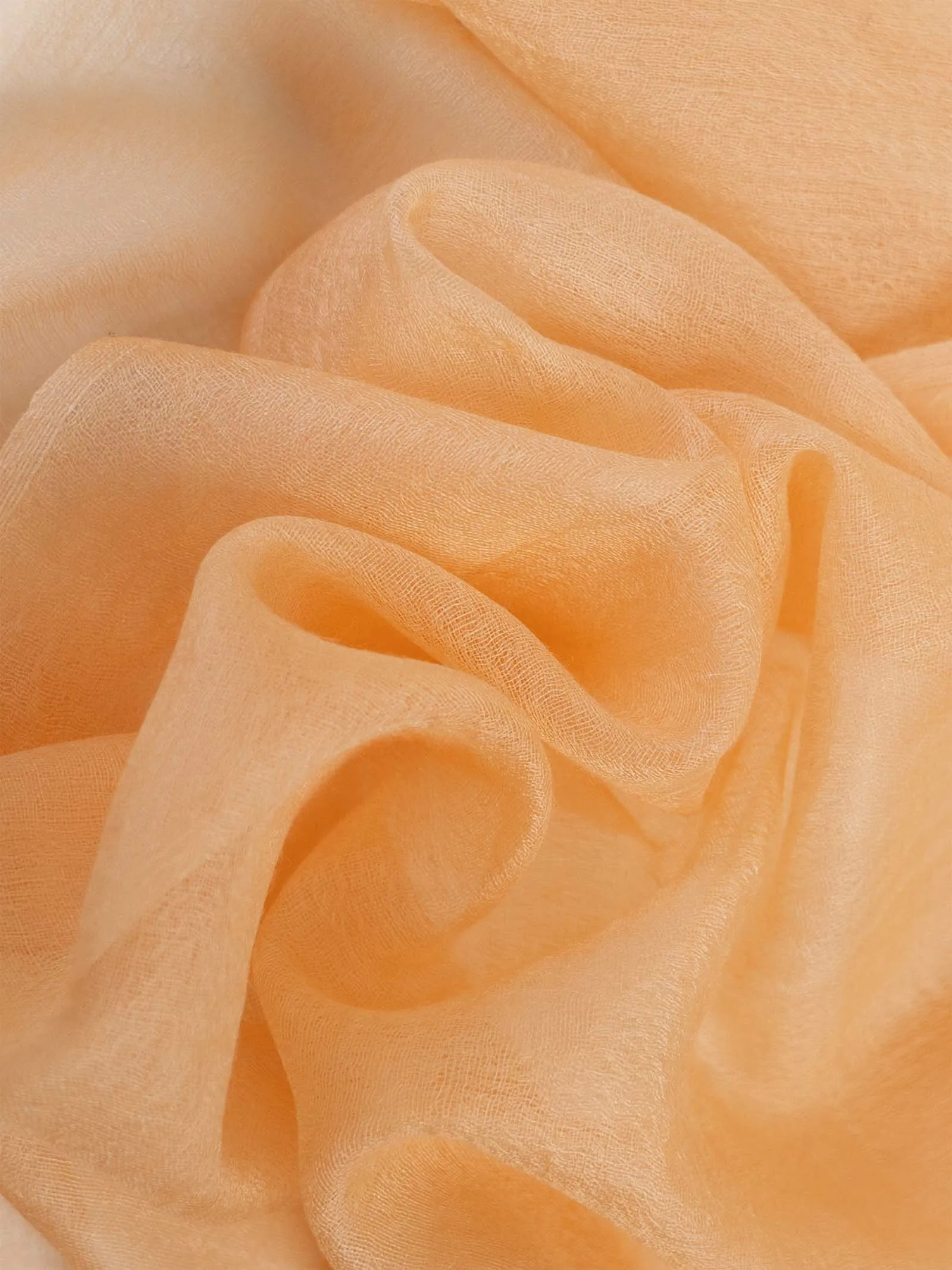 Featherlight Peach Cashmere Scarf