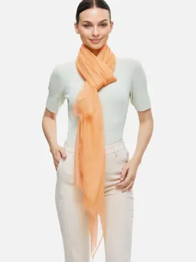 Featherlight Peach Cashmere Scarf