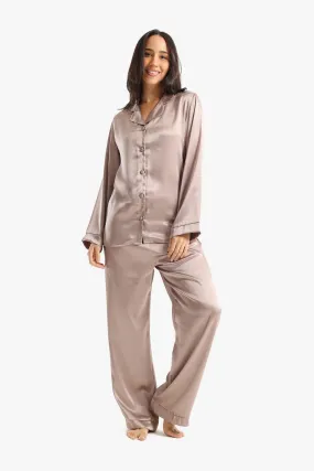 Ivory Long Sleeves Pyjama Set