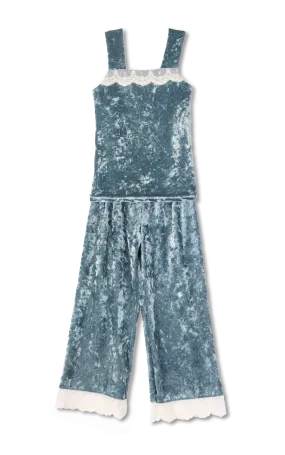 JASMINE - GIRLS' PYJAMA SET IN AQUAMARINE