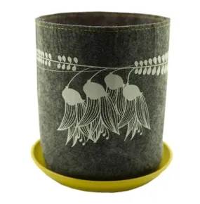 Jo Luping Ecofelt Plant Growbag with Kowhai Print