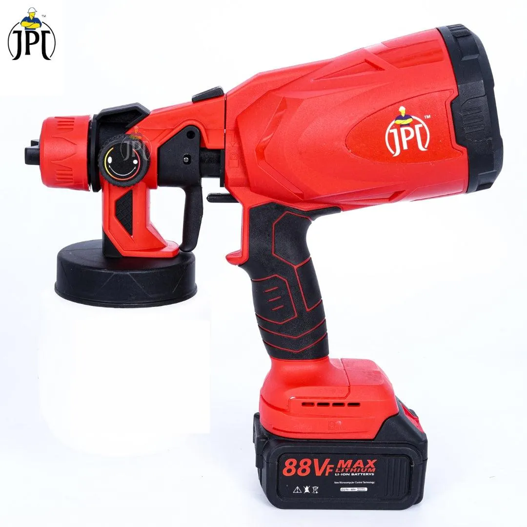 JPT 120W HVLP Brushless Cordless Paint Spray Machine | 3 Spray Patterns | 250mm Spraying Distance | 800ml Detachable Container | 360° Directional Nozzle