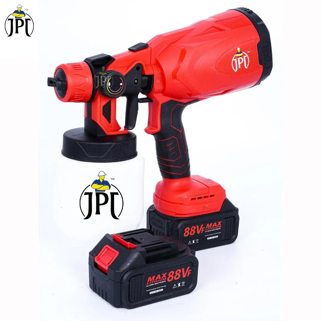 JPT 120W HVLP Brushless Cordless Paint Spray Machine | 3 Spray Patterns | 250mm Spraying Distance | 800ml Detachable Container | 360° Directional Nozzle