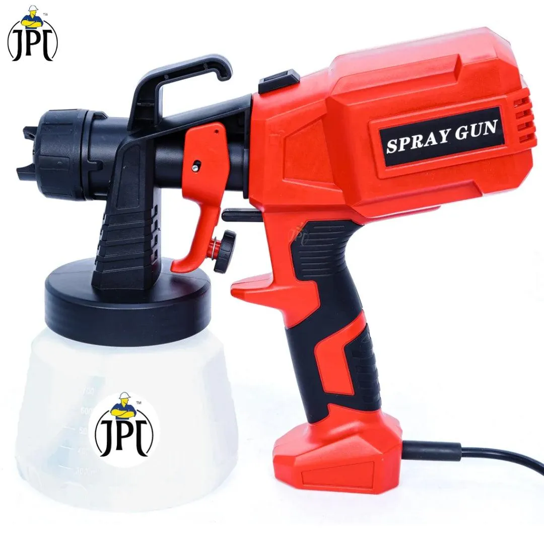 JPT 400W HVLP Corded Spray Paint Machine | 3 Spray Patterns | 800ml Detachable Container | 360° Directional Nozzle | Adjustable Flow Control | Fast And Flawless Painting Perfection | Great Coverage And No Drips