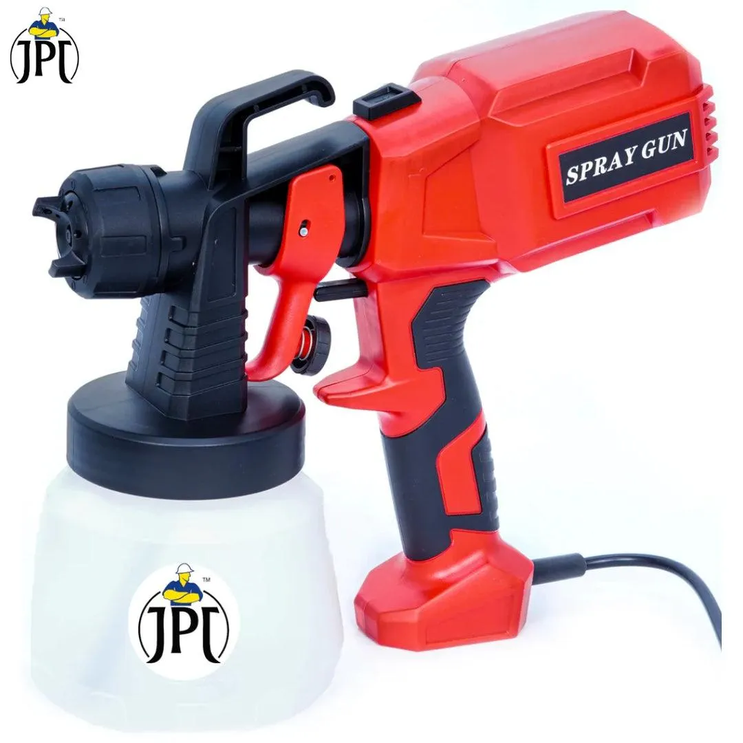 JPT 400W HVLP Corded Spray Paint Machine | 3 Spray Patterns | 800ml Detachable Container | 360° Directional Nozzle | Adjustable Flow Control | Fast And Flawless Painting Perfection | Great Coverage And No Drips