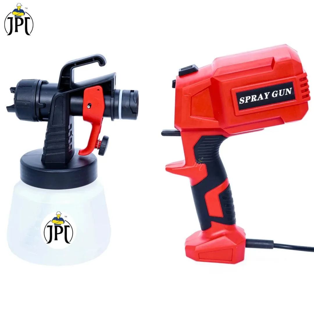 JPT 400W HVLP Corded Spray Paint Machine | 3 Spray Patterns | 800ml Detachable Container | 360° Directional Nozzle | Adjustable Flow Control | Fast And Flawless Painting Perfection | Great Coverage And No Drips