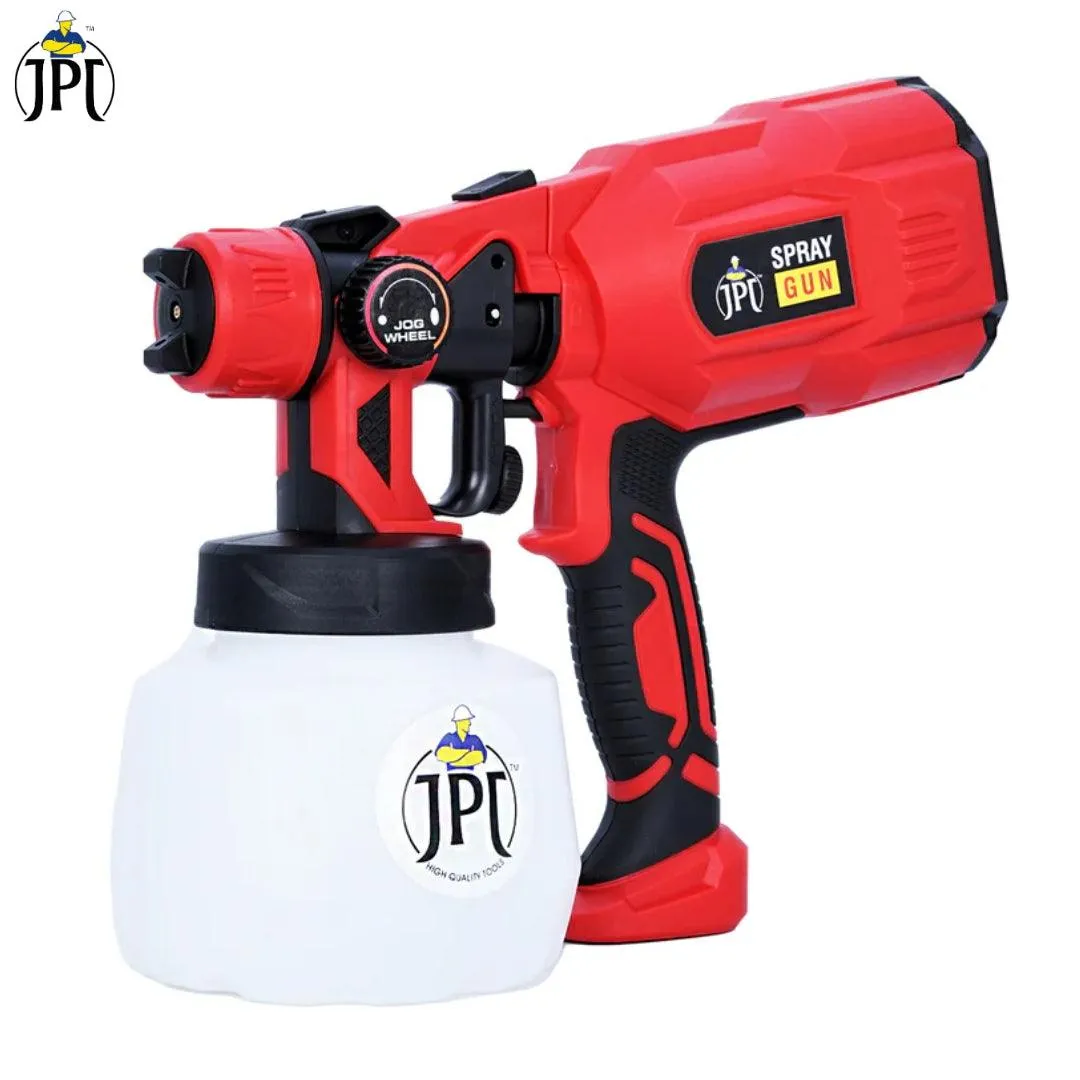 JPT 550W Powerful HVLP Paint Spray Gun | 1.8MM Nozzle | 3 Spray Patterns | 500ml/min Flow Rate | 800ml Detachable Container | 360° Directional Nozzle | Single Unit Design | Great Coverage And No Drips