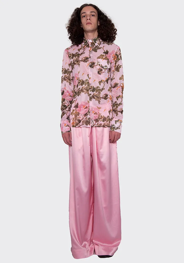 LU'U DAN MP022W_FS FLUID SATIN PYJAMA TROUSERS PINK