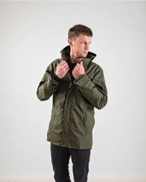 Men's Wax Jacket in Military Green