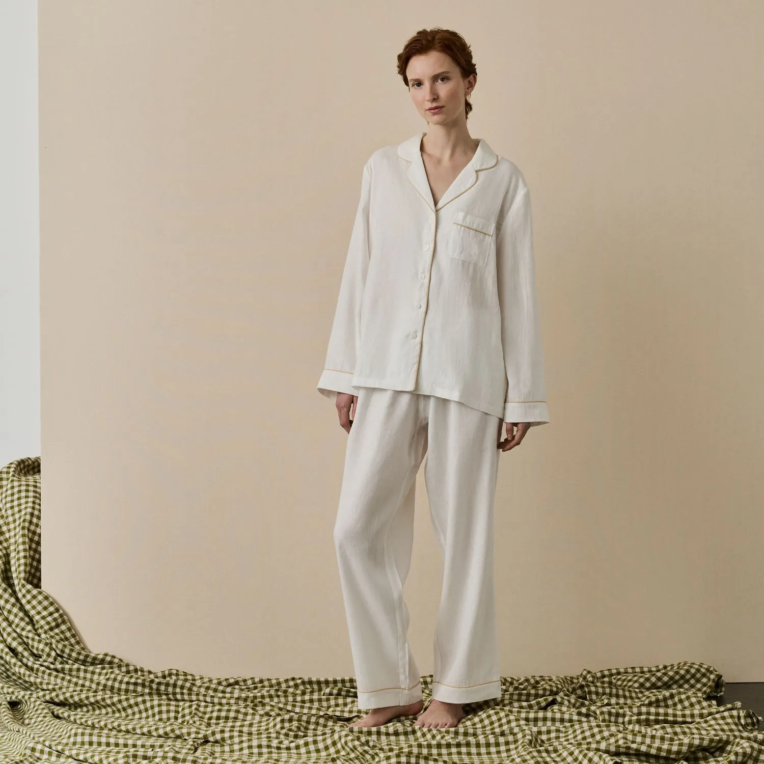 Pearl Linen Women's Pyjama Shirt