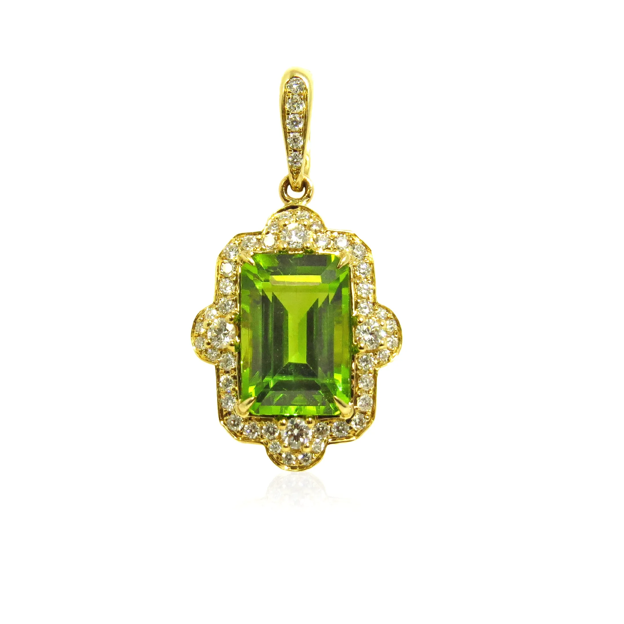 Peridot and Diamond Pendant