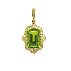 Peridot and Diamond Pendant