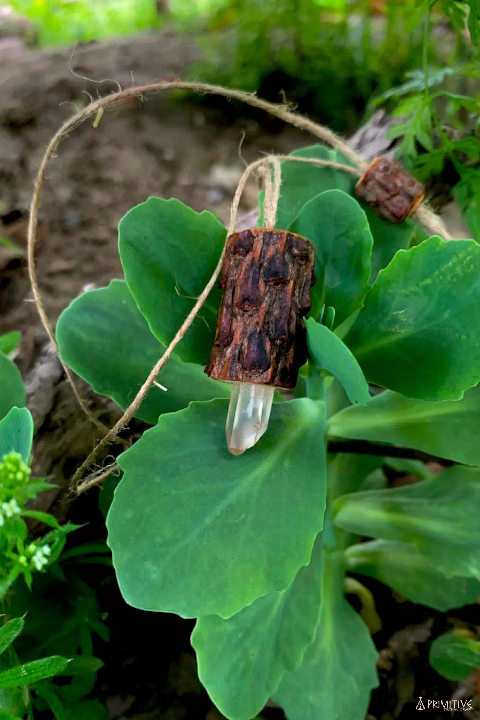 Pine & Crystal Pendant ⋙ SET of 2