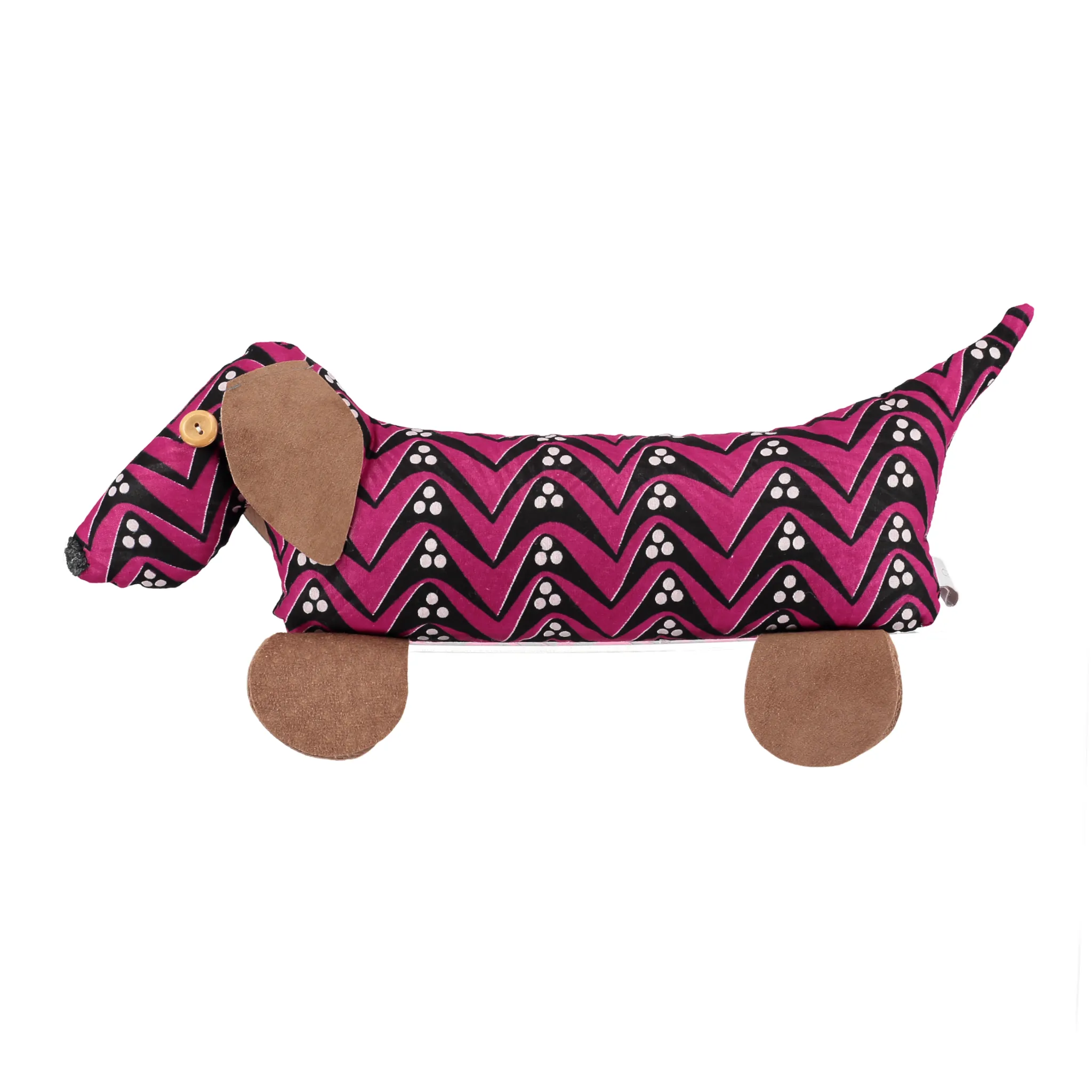 Pink Afro Dog Doorstop With Lavender