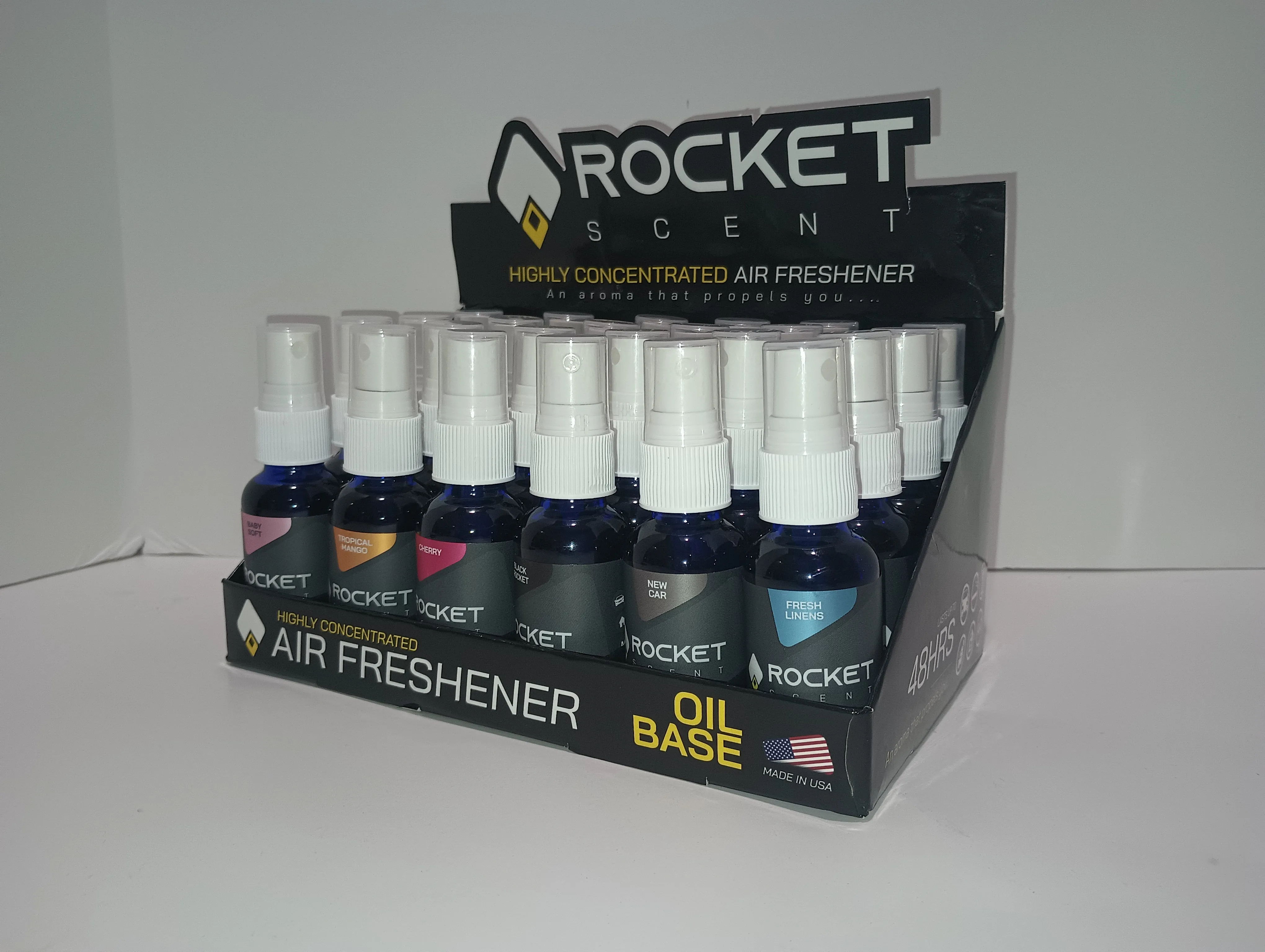 Rocket Scent Highly Concentrated Oil Base Air Freshener 24 Count Display