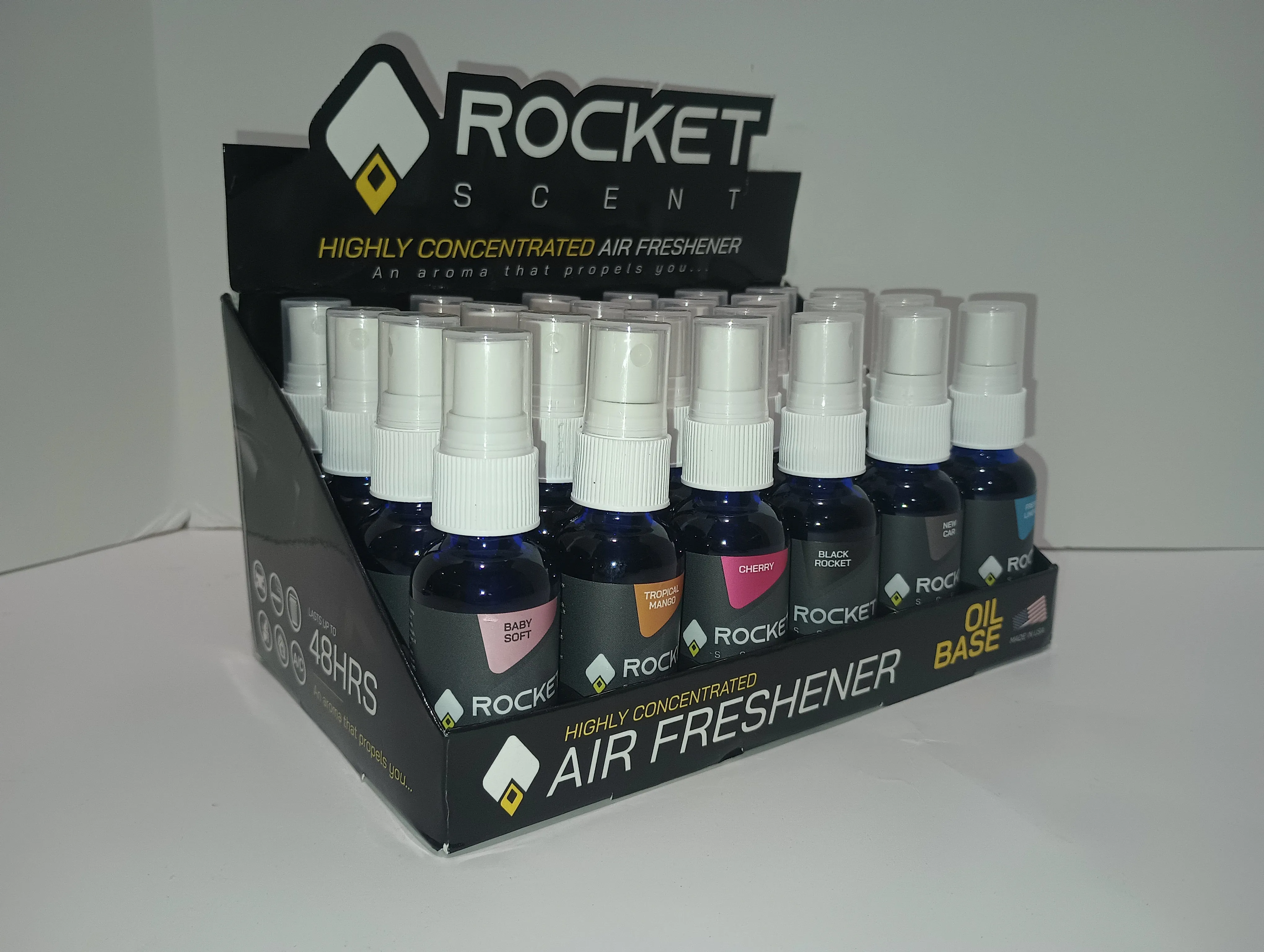 Rocket Scent Highly Concentrated Oil Base Air Freshener 24 Count Display