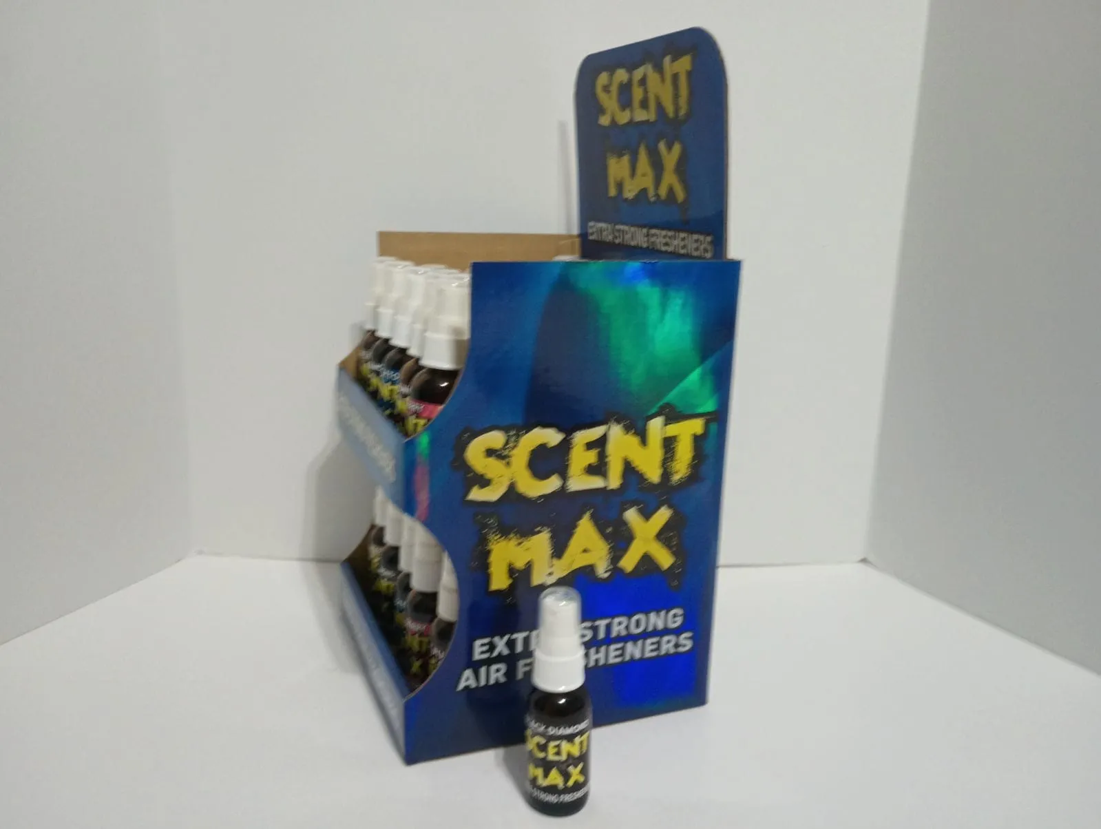 SCENT MAX ASSORTED 50 COUNT PREMIUM OIL BASED AIR FRESHERNER DISPLAY EXTRA STRONG