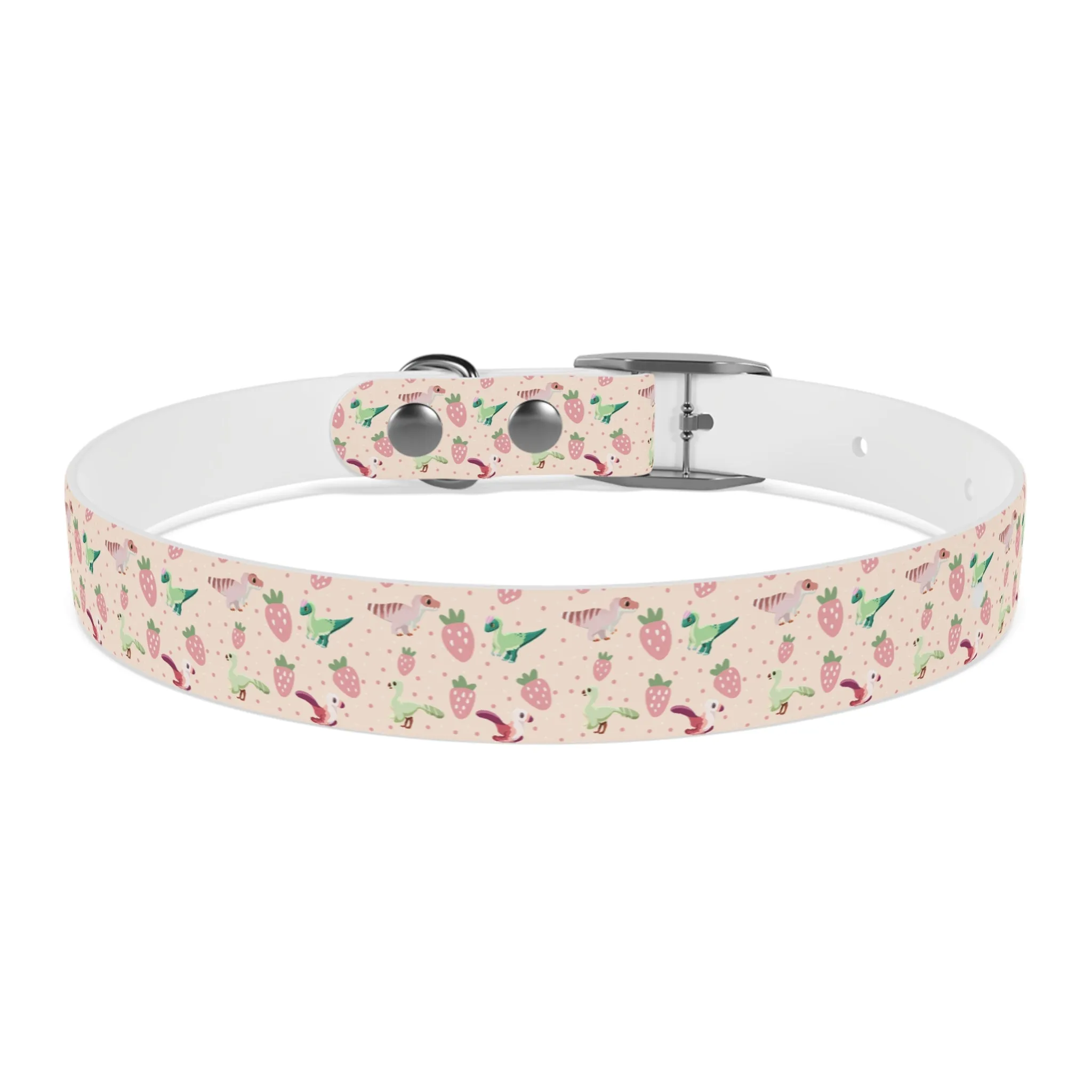 Strawberry Dinos - Dog Collar