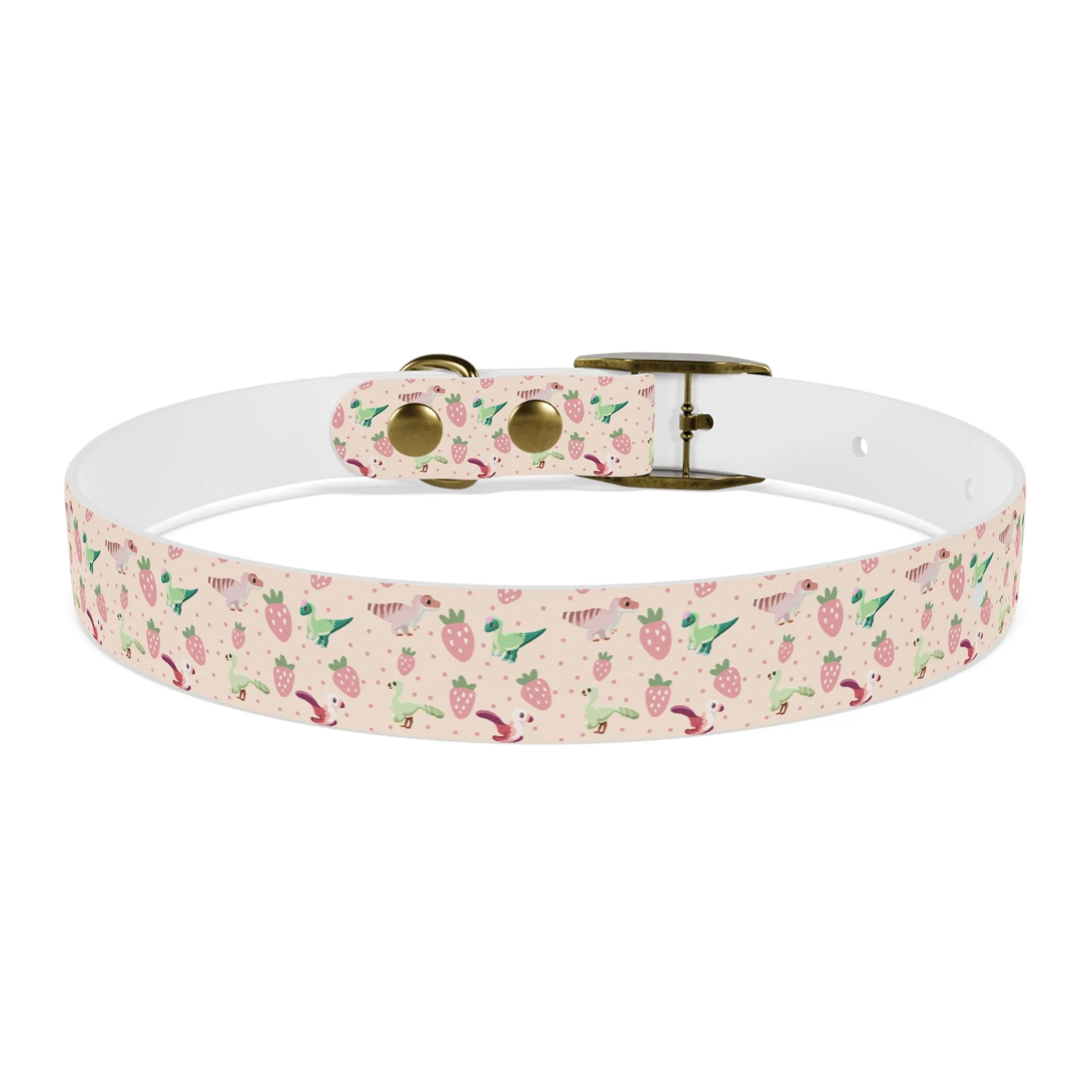 Strawberry Dinos - Dog Collar