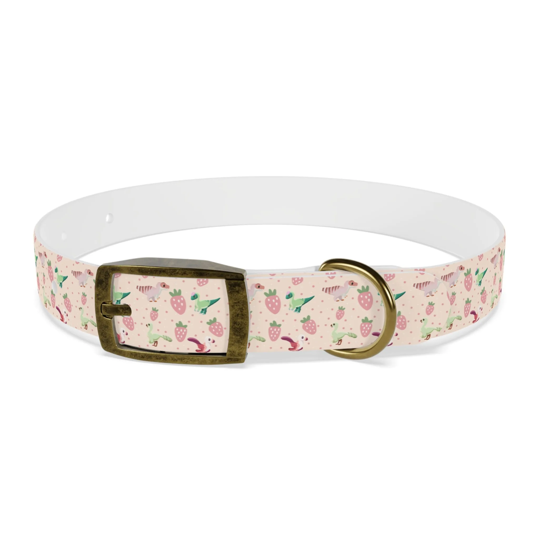 Strawberry Dinos - Dog Collar