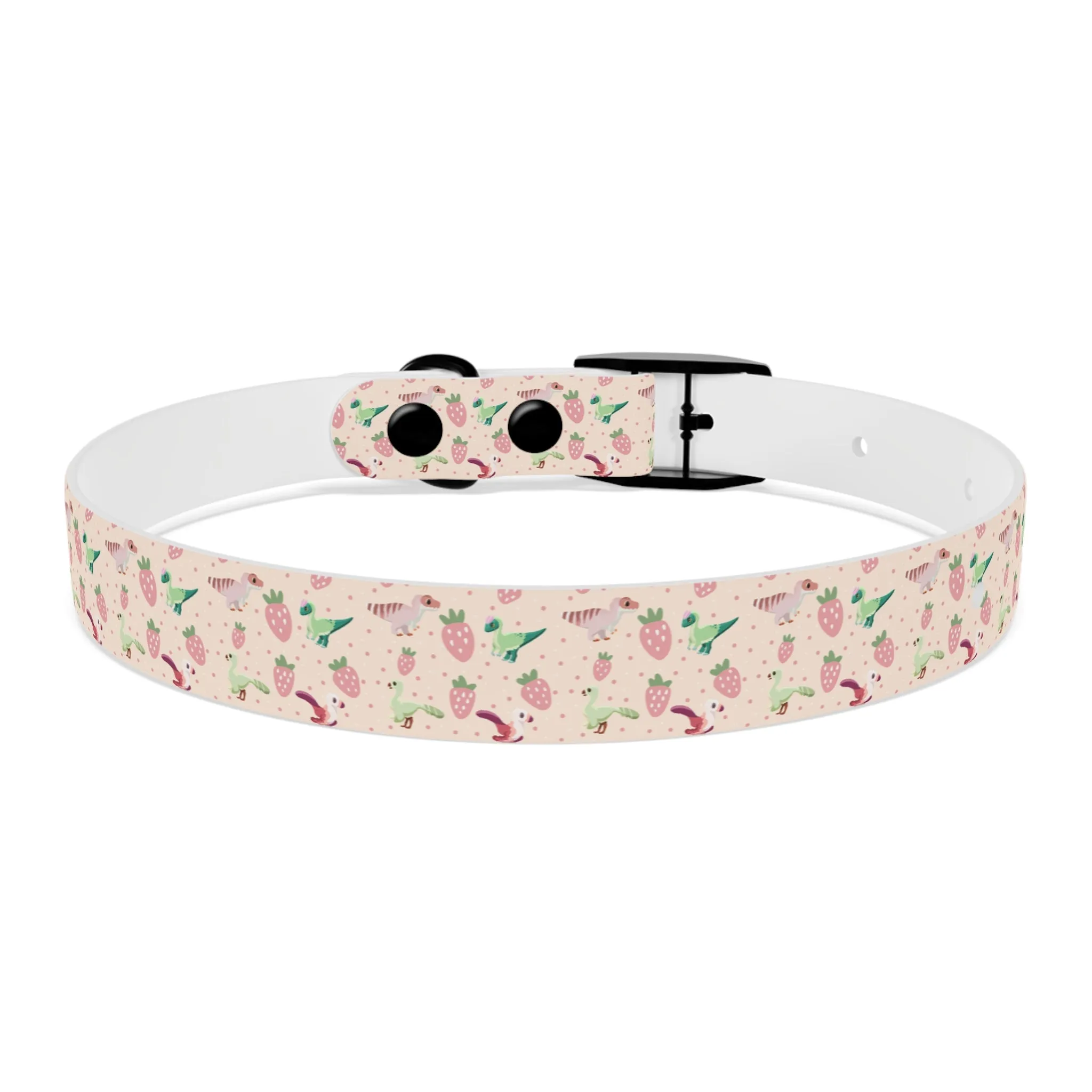 Strawberry Dinos - Dog Collar