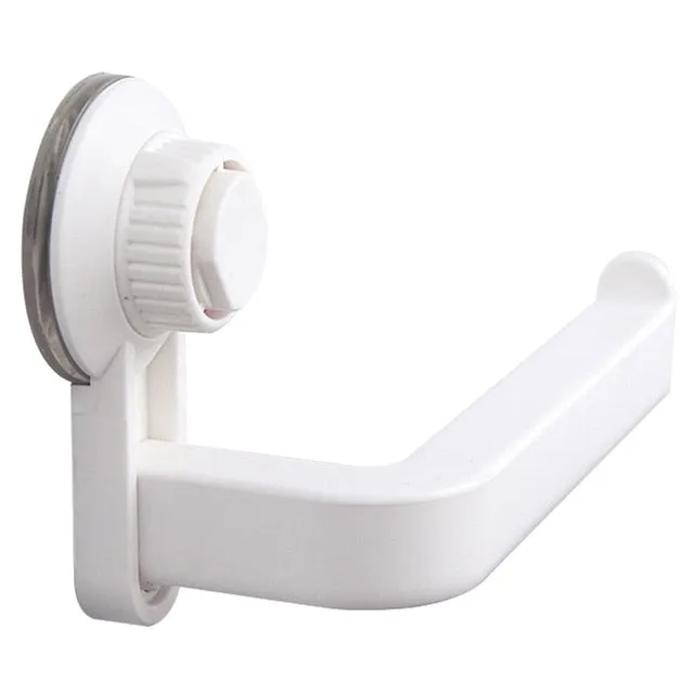 Suction Cup Rack Kitchen Bathroom Storage Waterproof Moisture Proof Towel Accessories Shelf Toilet Paper Holder Wall Mounted