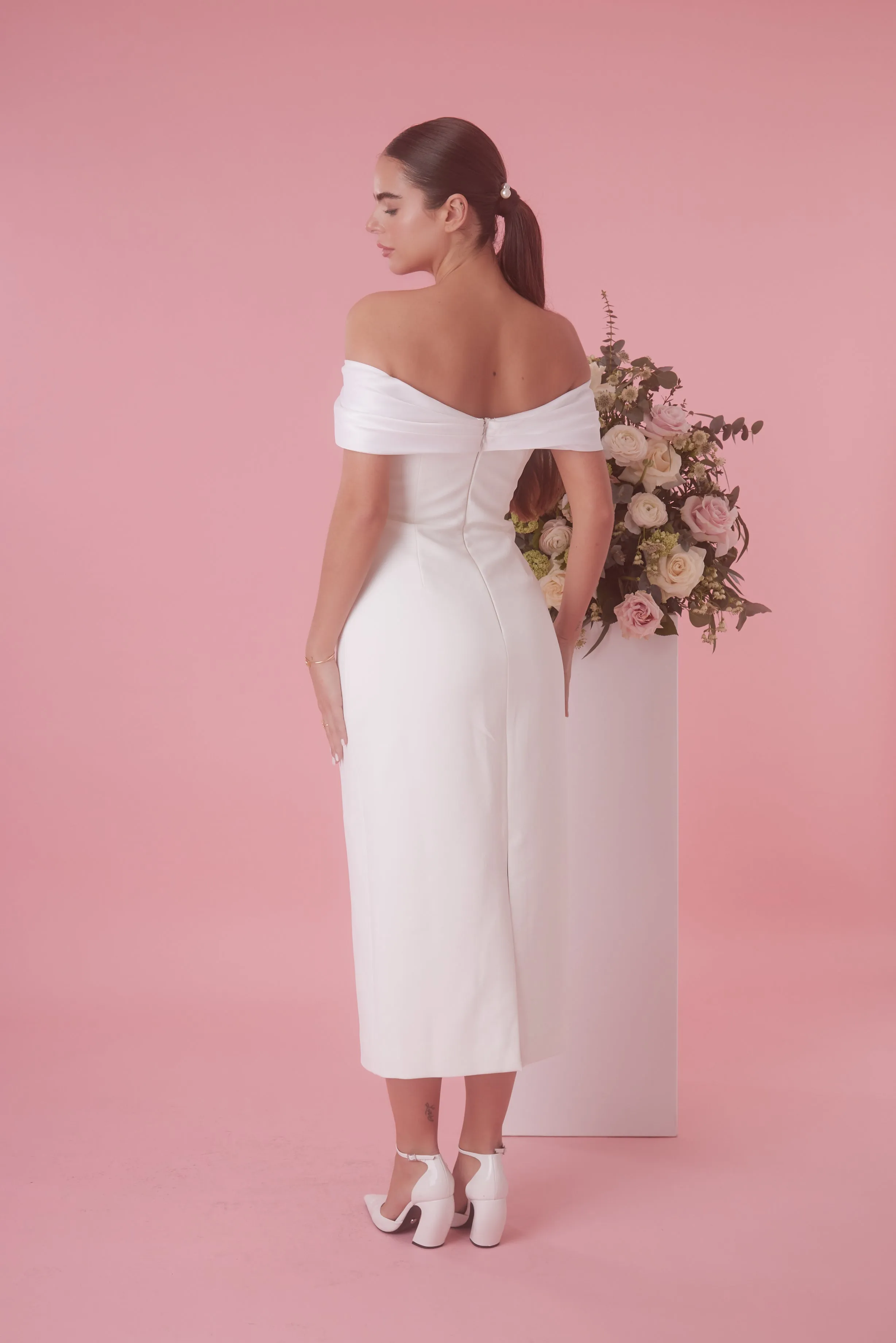 The Ultimate Muse Bow Midi Dress