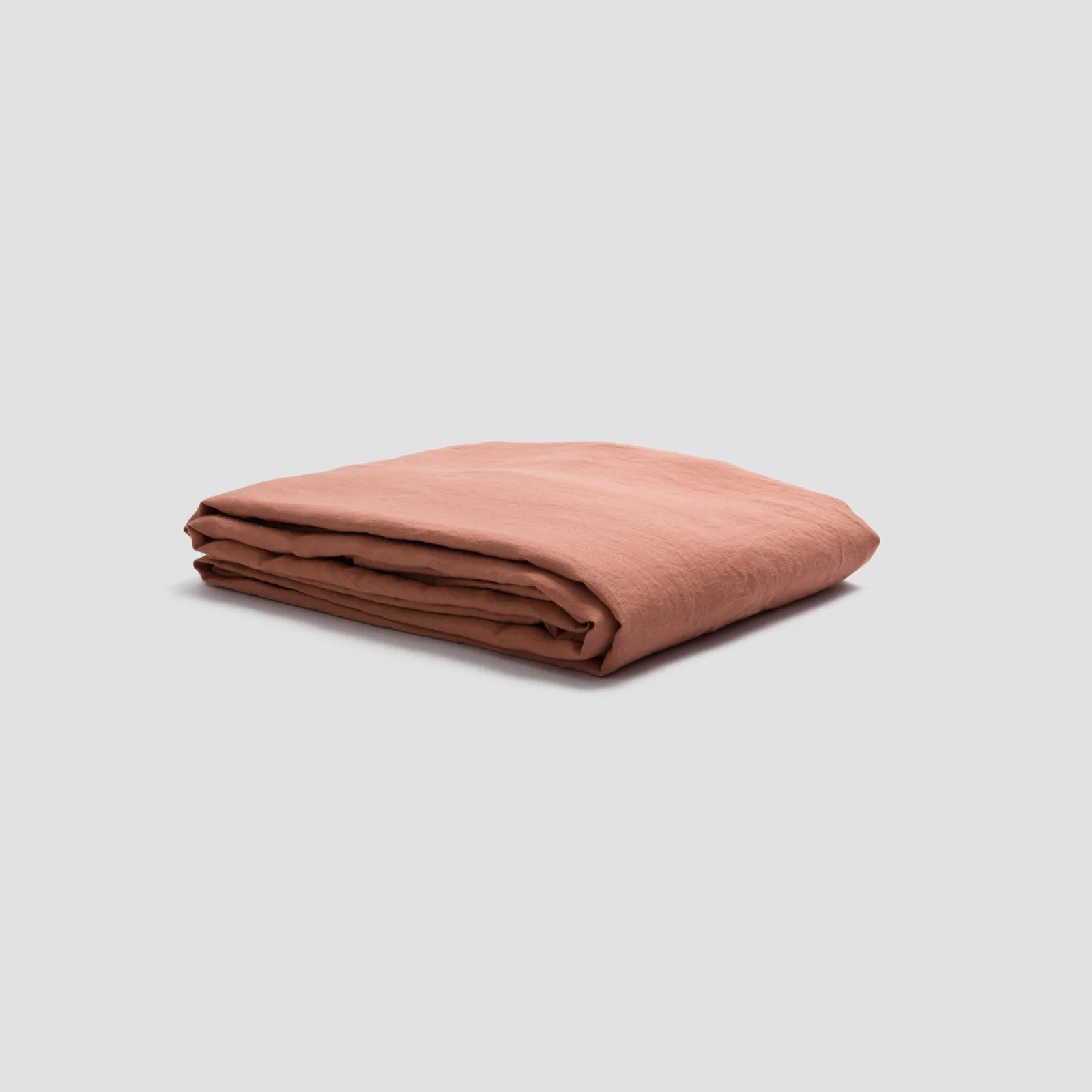 Warm Clay 100% Linen Duvet Cover