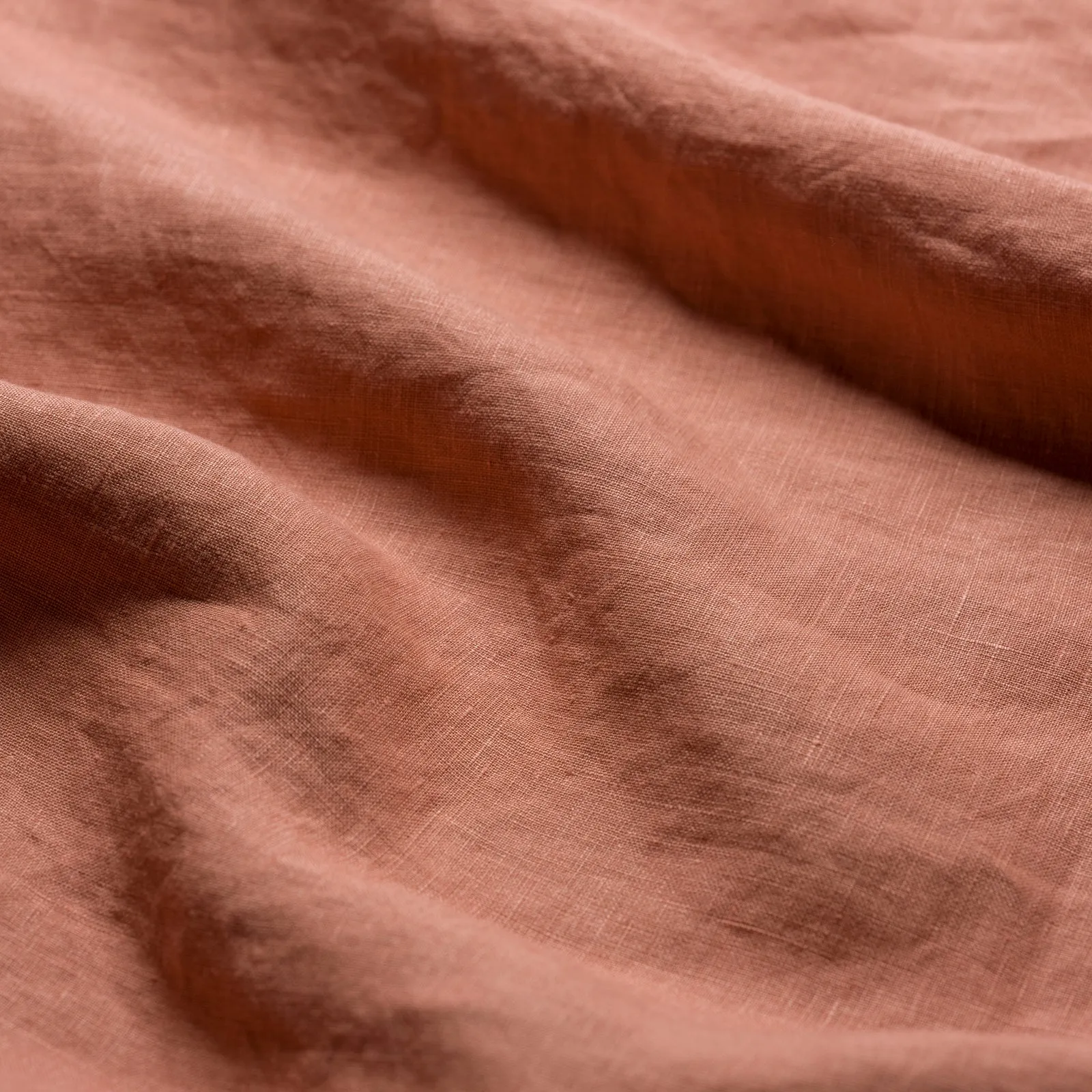 Warm Clay 100% Linen Duvet Cover