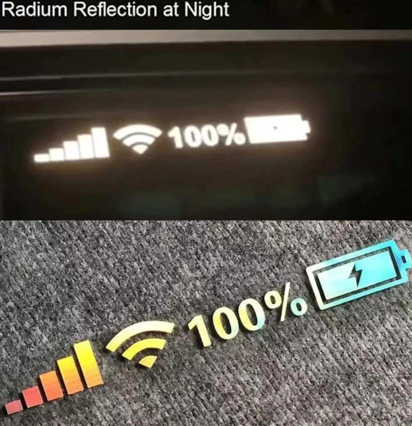 Wifi & Battery Reflective Sticker